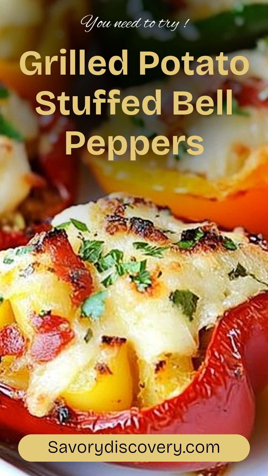 Grilled Potato Stuffed Bell Peppers