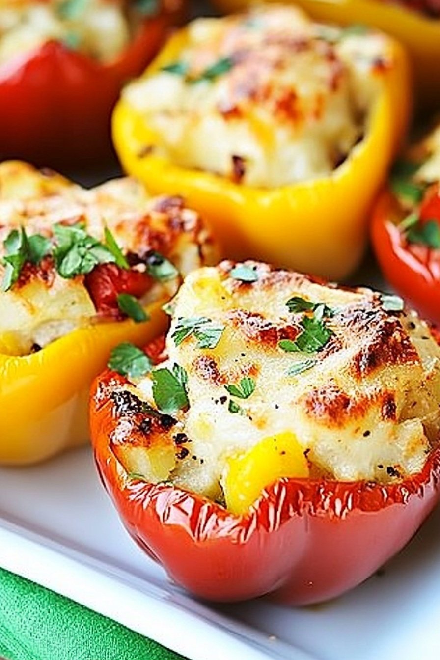 Grilled Potato Stuffed Bell Peppers