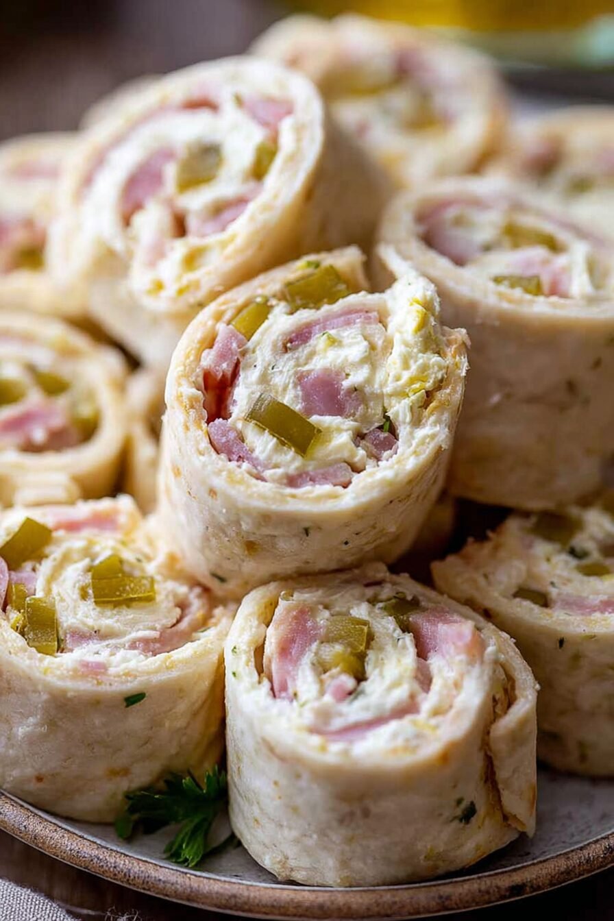 Ham and Pickle Pinwheel Appetizer Recipe