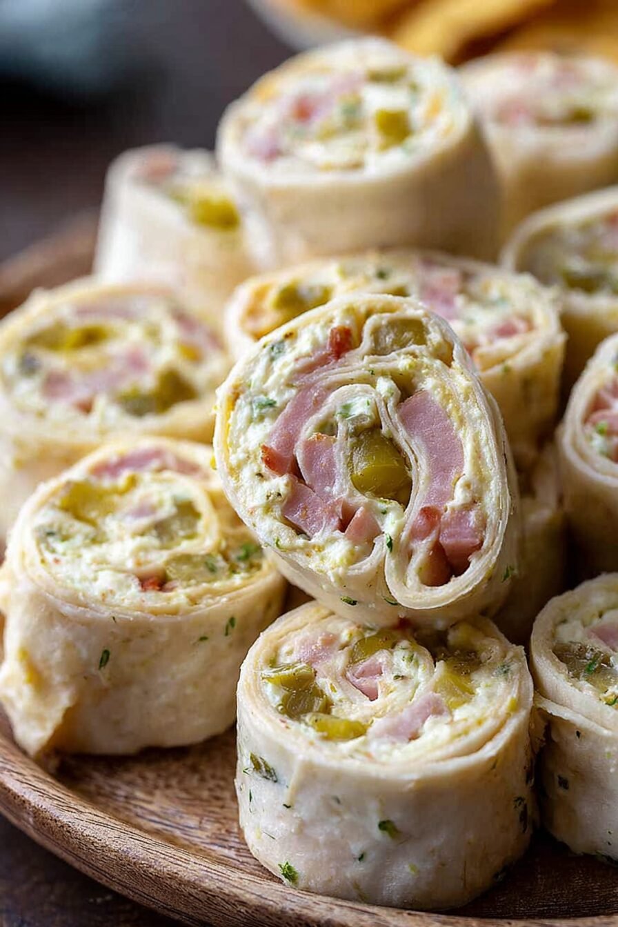 Ham and Pickle Pinwheel Appetizer Recipe