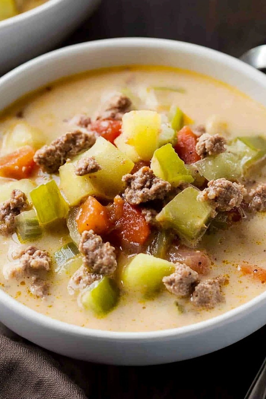 Hearty Cheeseburger Soup Recipe