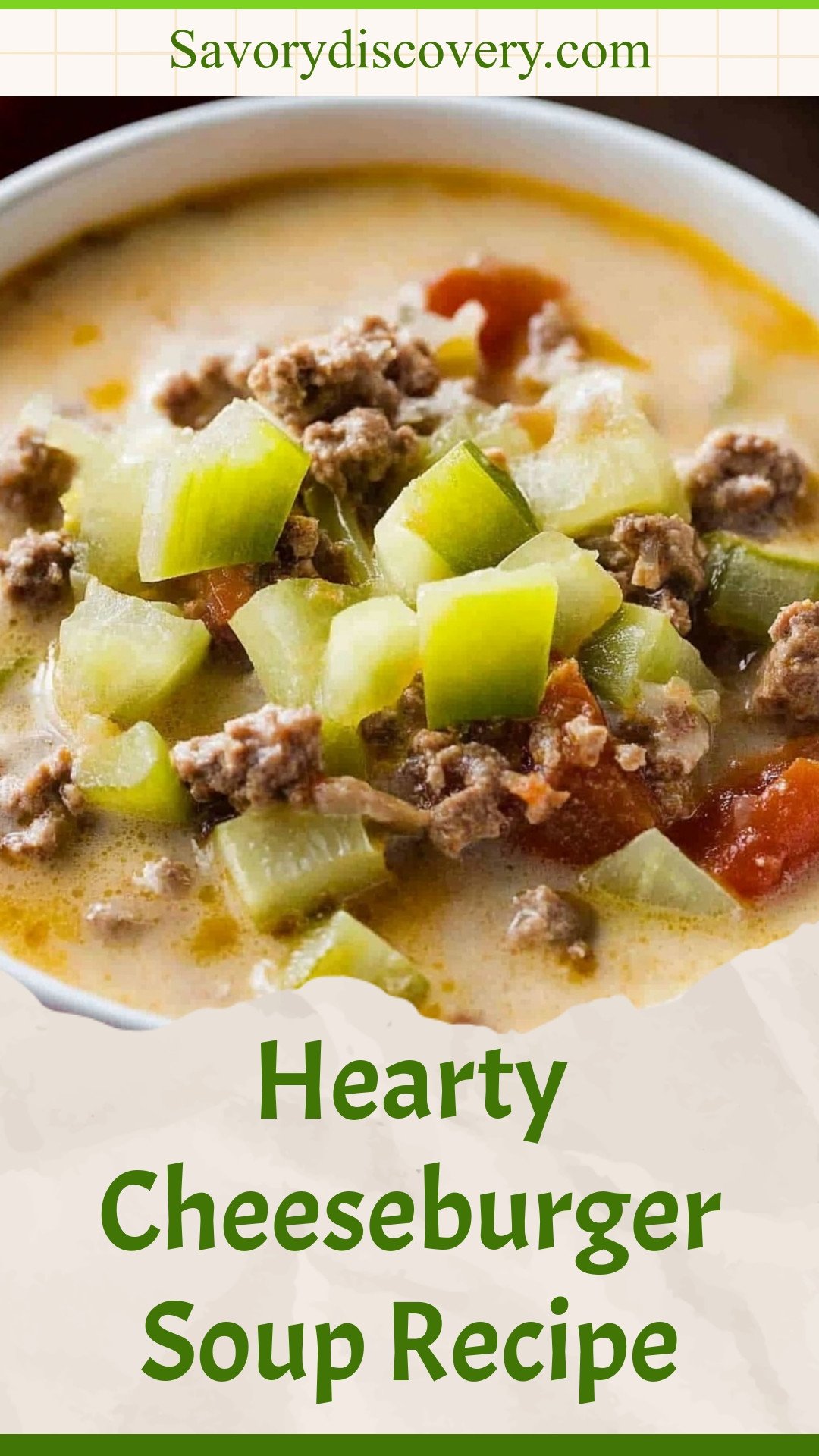 Hearty Cheeseburger Soup Recipe