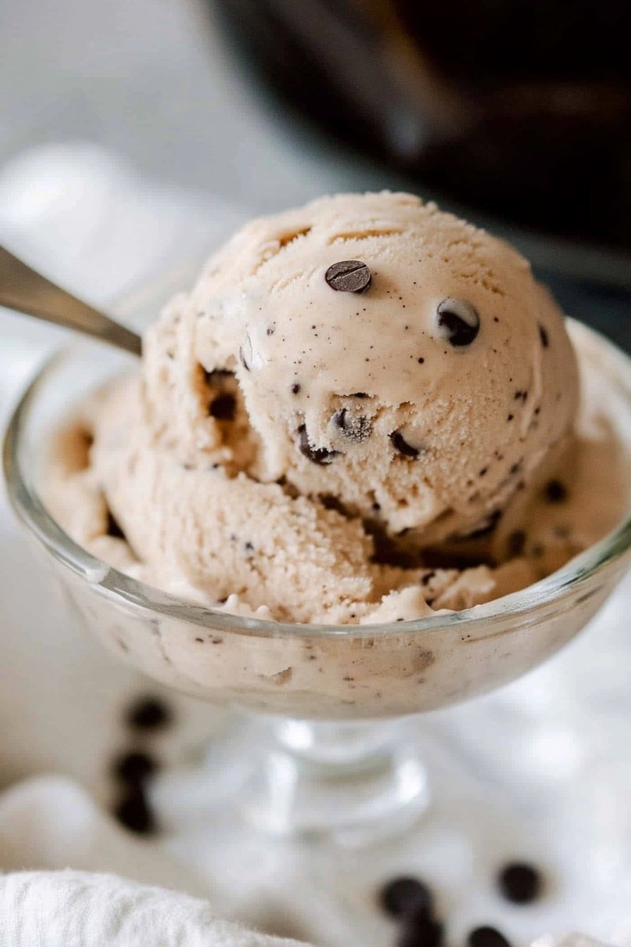 Homemade Coffee Chocolate Chip Ice Cream