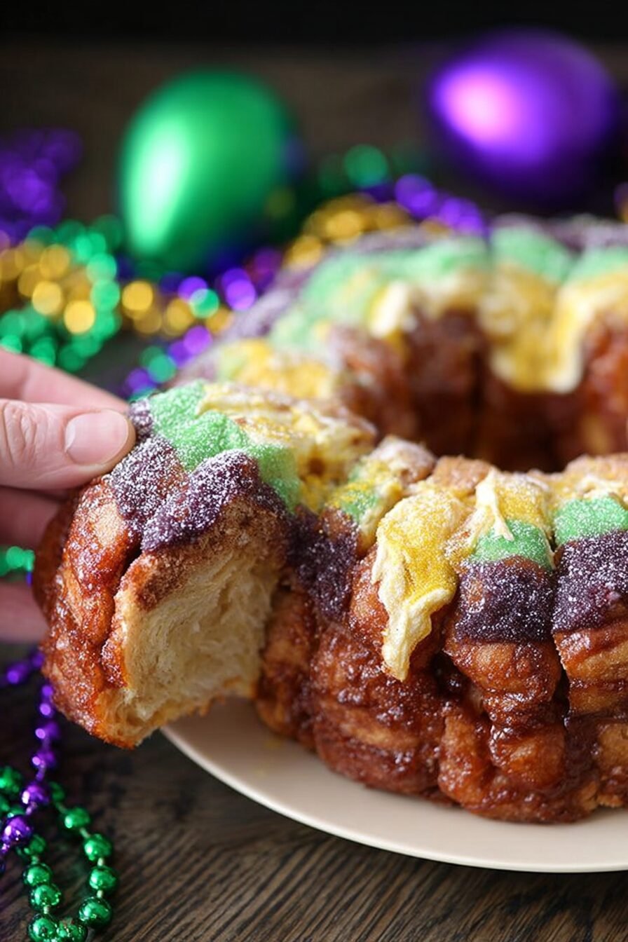 King Cake Pull Apart Bread Recipe