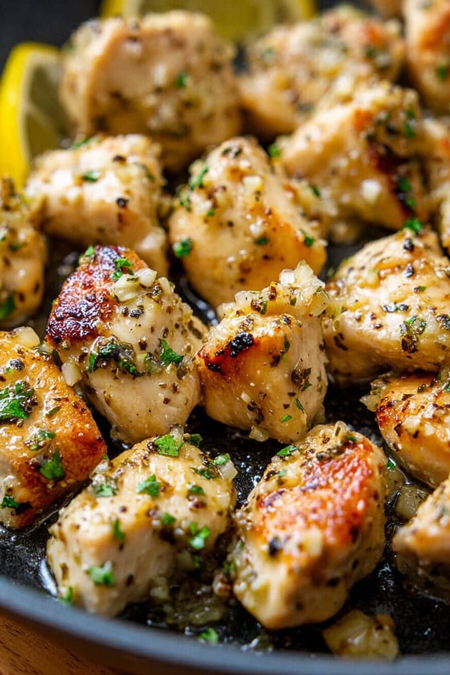 Lemon Garlic Chicken Bites Recipe