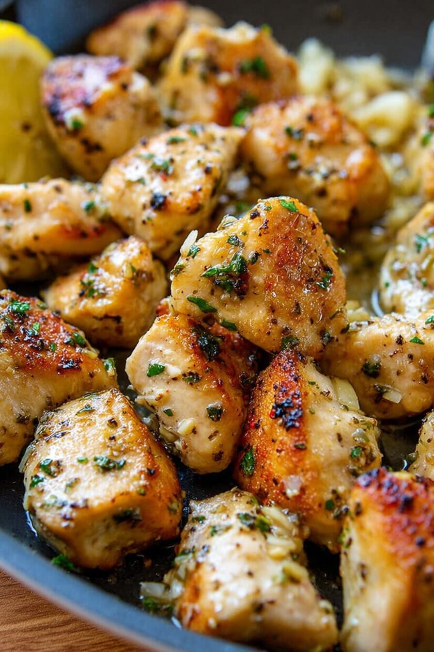 Lemon Garlic Chicken Bites Recipe