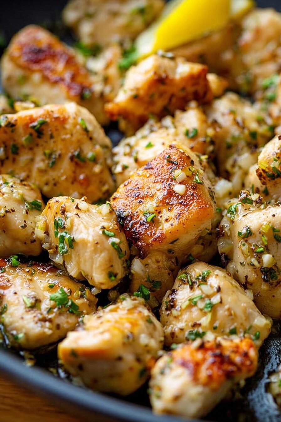 Lemon Garlic Chicken Bites Recipe