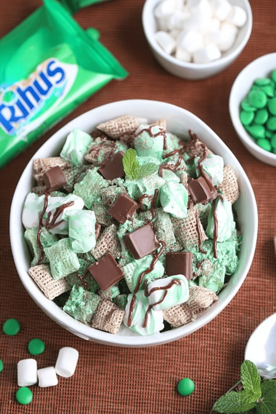 Mint Chocolate Muddy Buddies Recipe