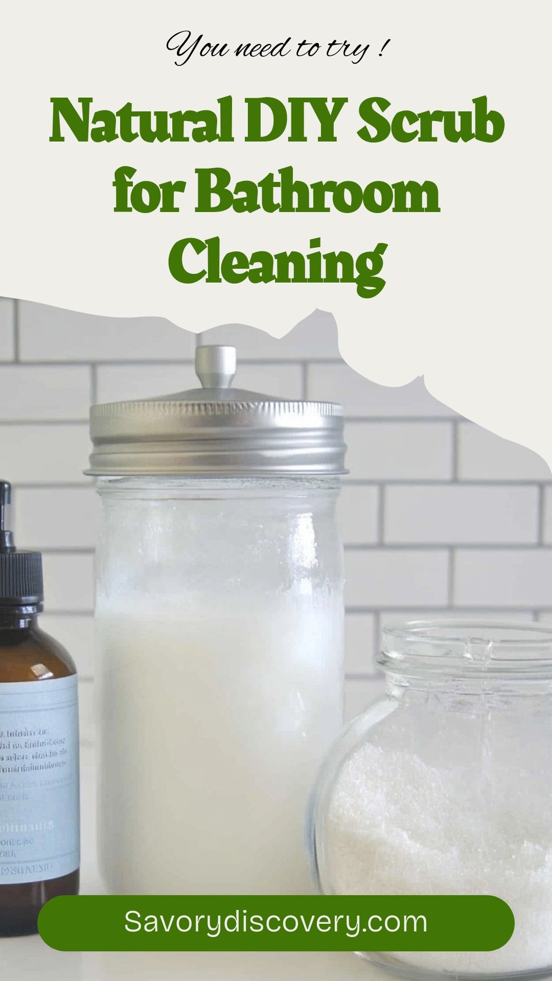 Natural DIY Scrub for Bathroom Cleaning