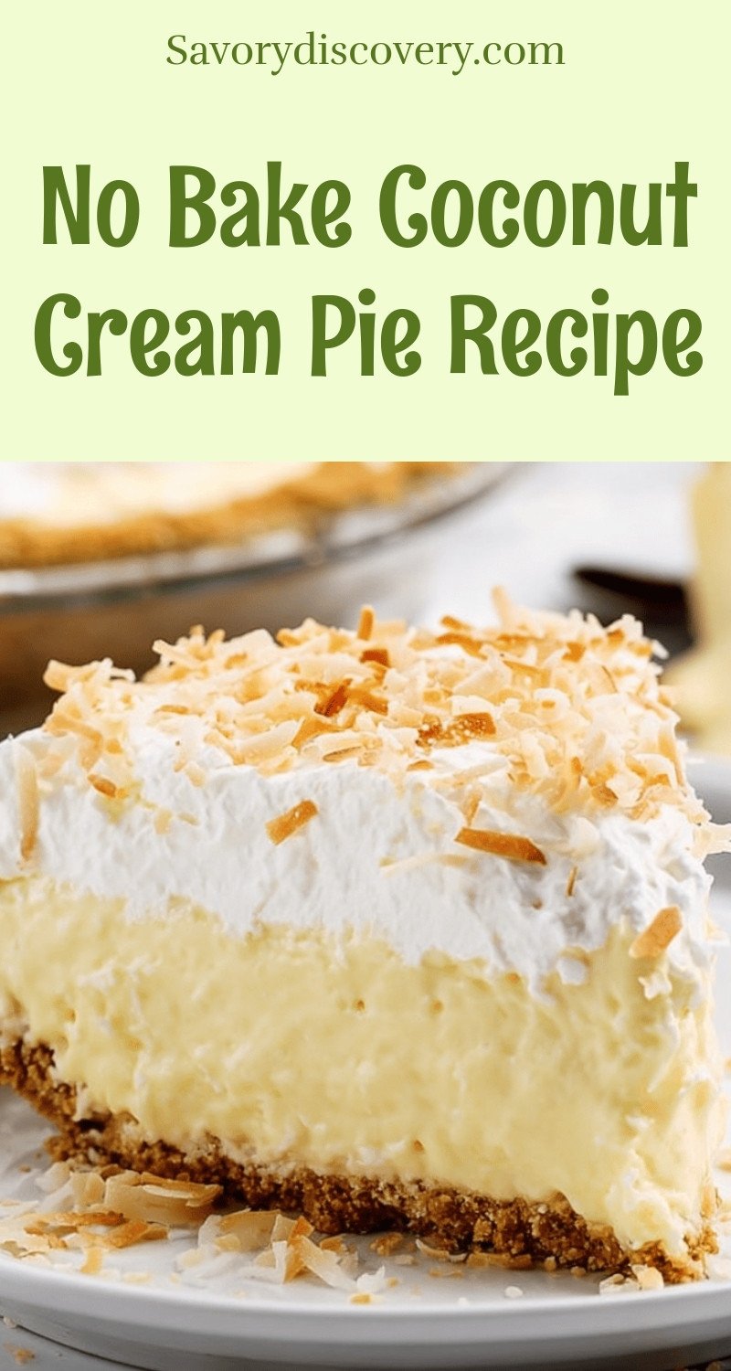 No Bake Coconut Cream Pie Recipe
