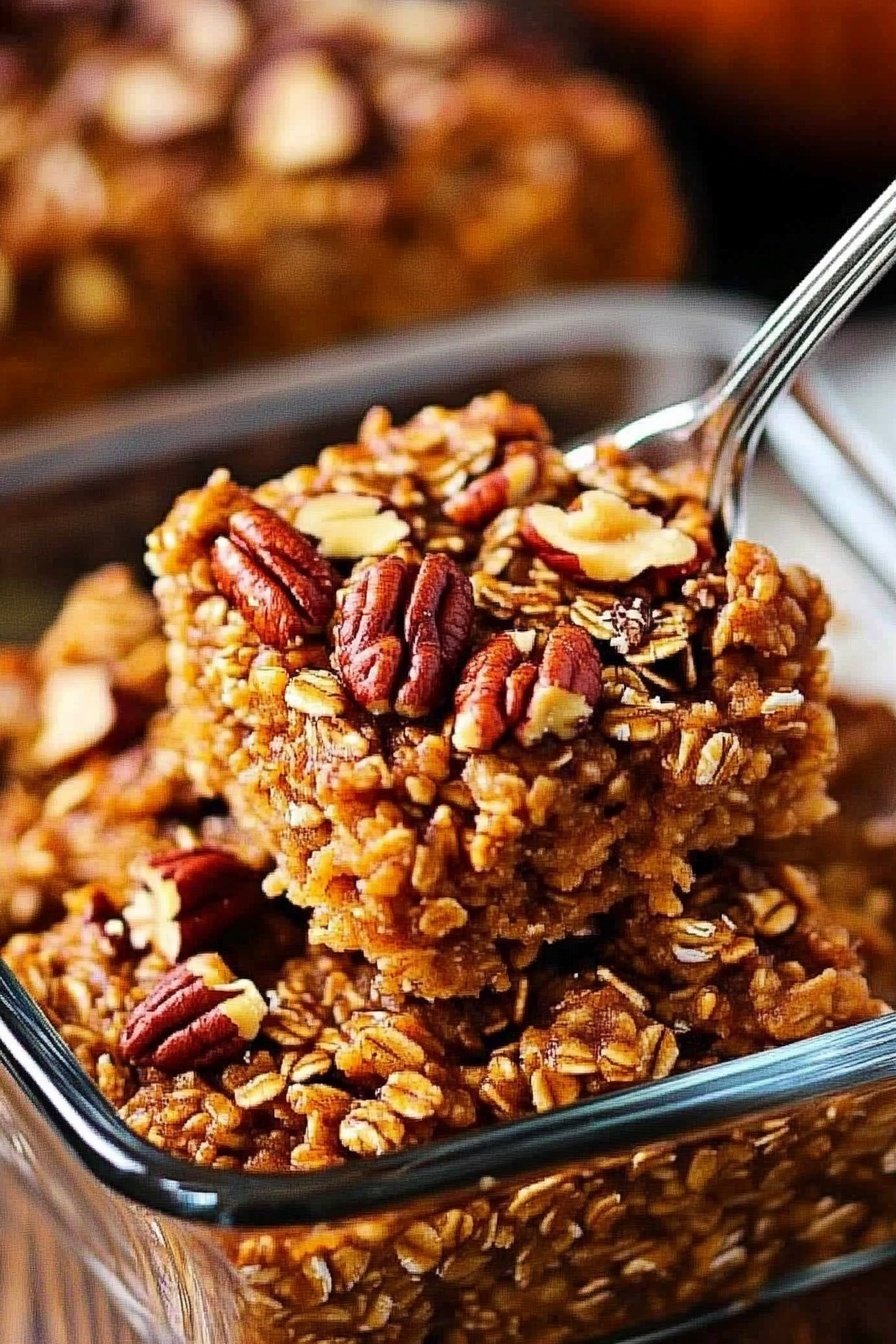 Pumpkin Pecan Baked Oatmeal
