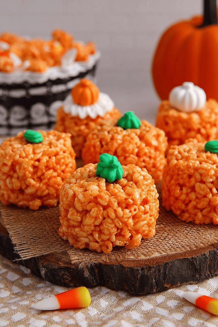 Pumpkin Rice Krispie Treats Recipe