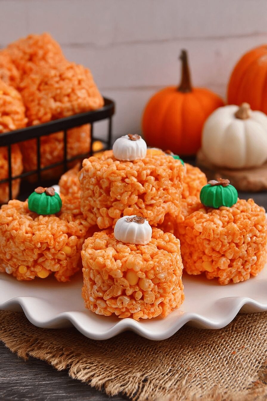 Pumpkin Rice Krispie Treats Recipe