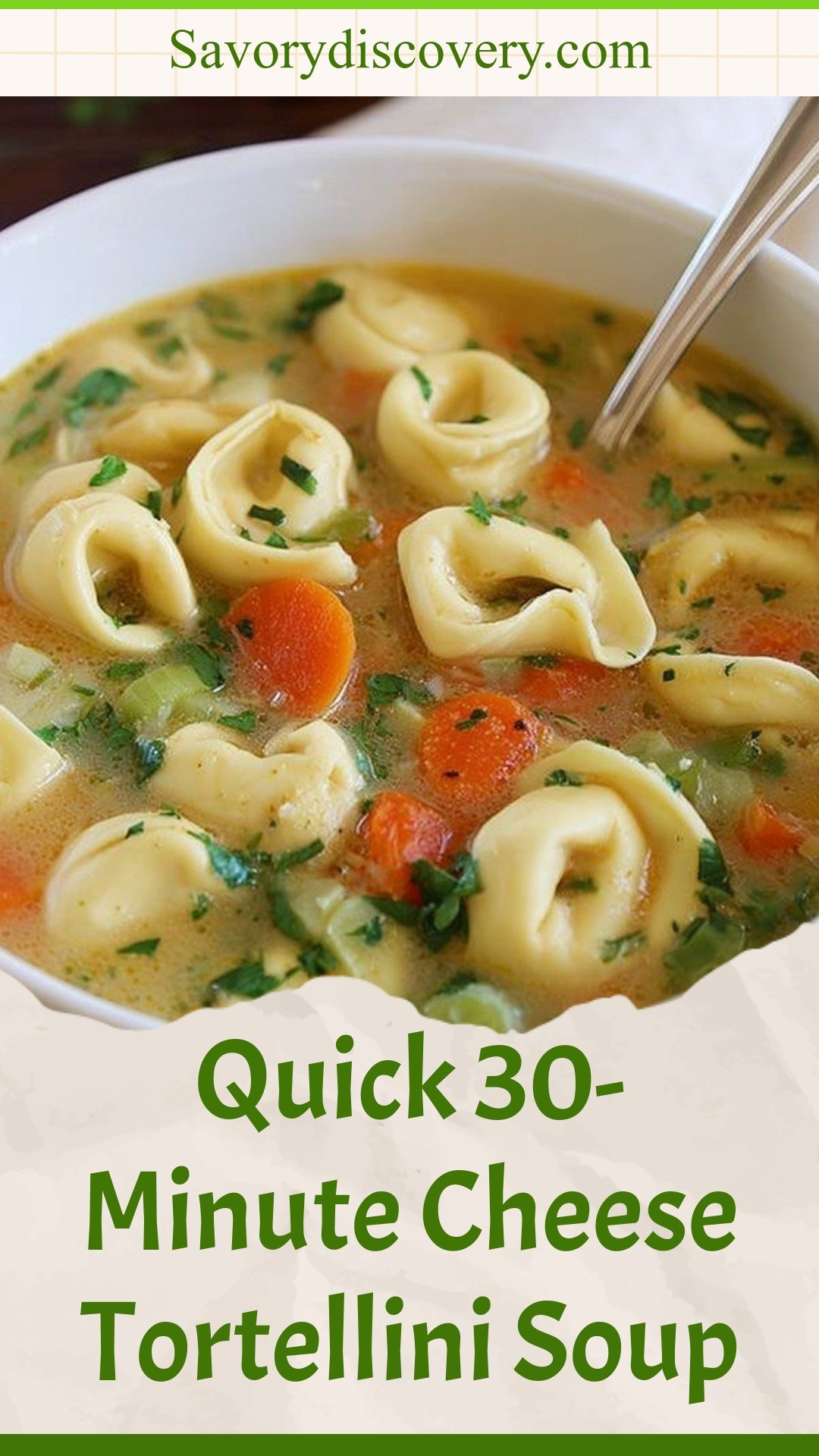 Quick 30-Minute Cheese Tortellini Soup