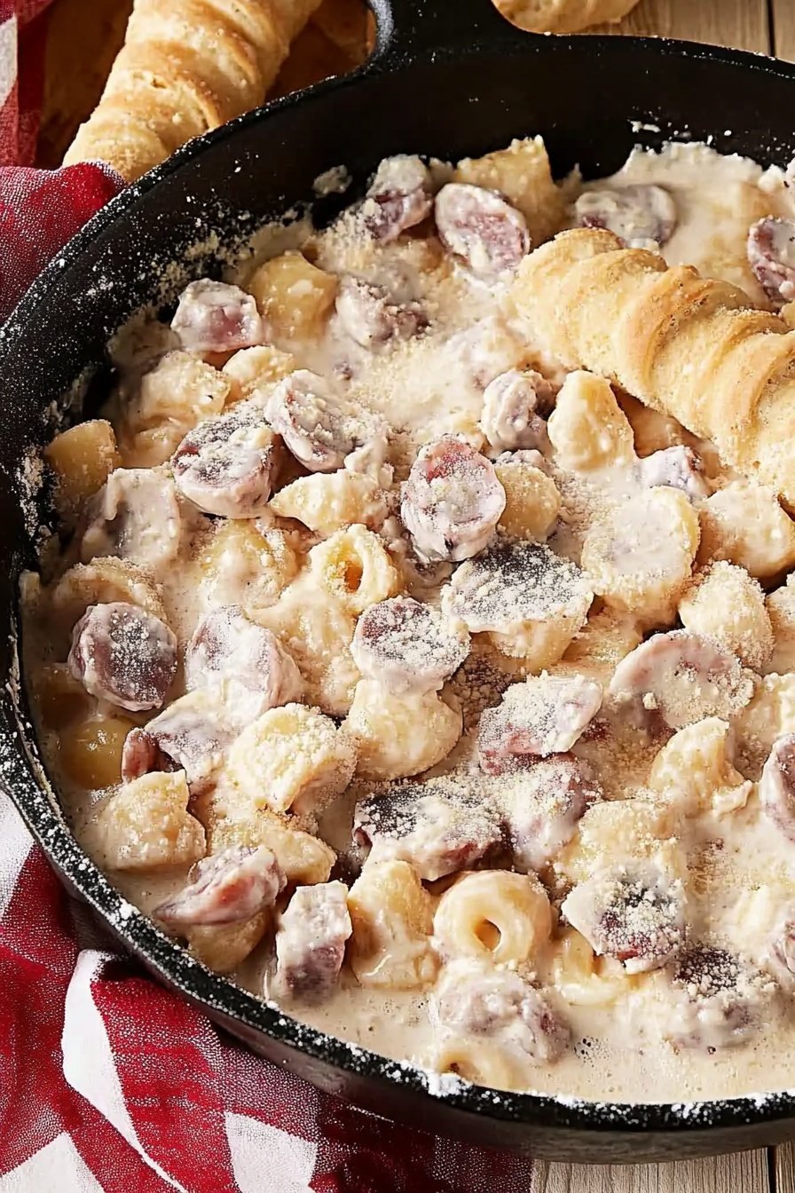 Quick Sausage Alfredo Pasta Dinner