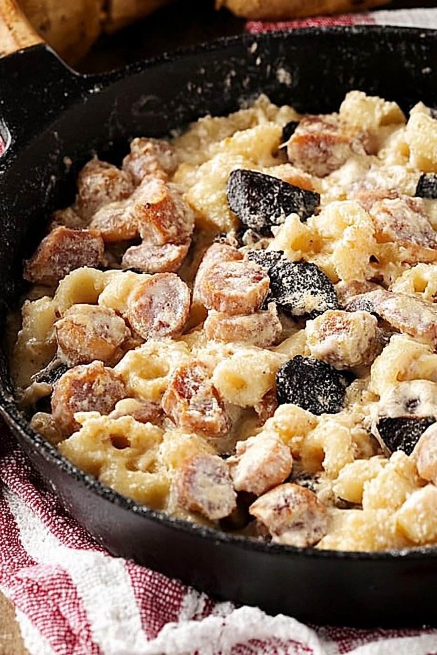 Quick Sausage Alfredo Pasta Dinner