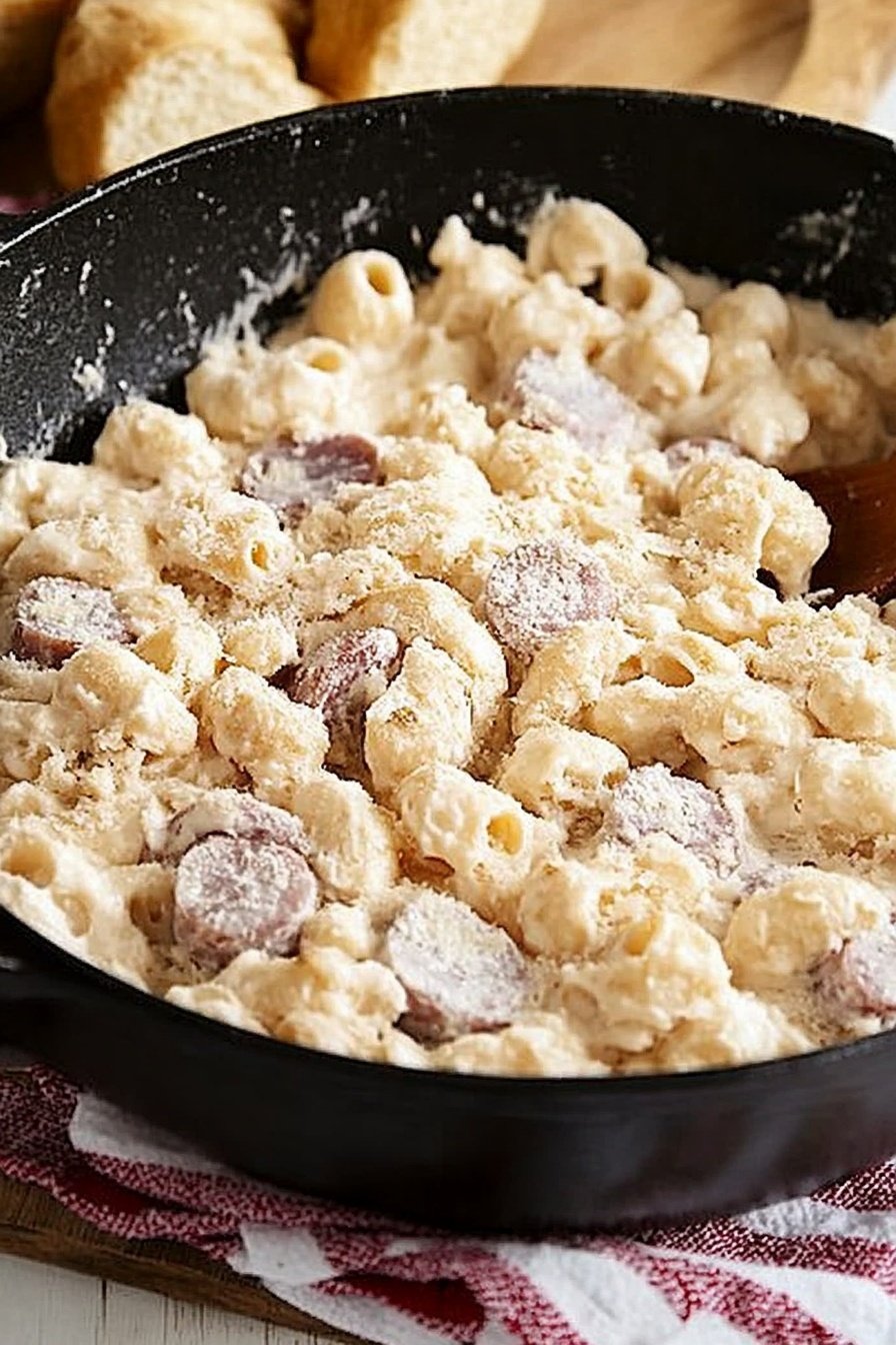 Quick Sausage Alfredo Pasta Dinner