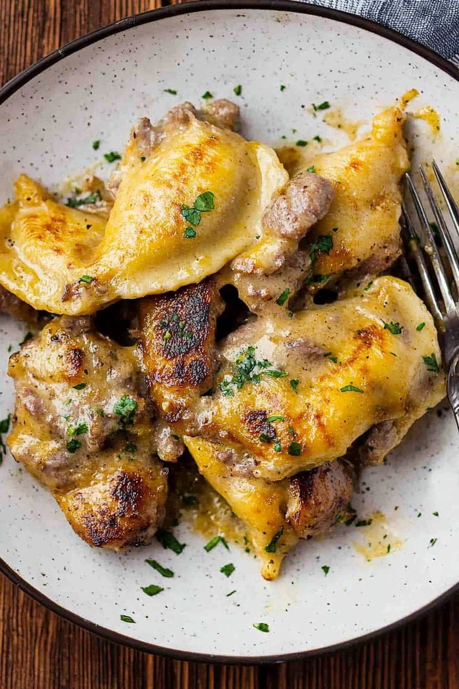 Sausage and Pierogi Skillet Dinner