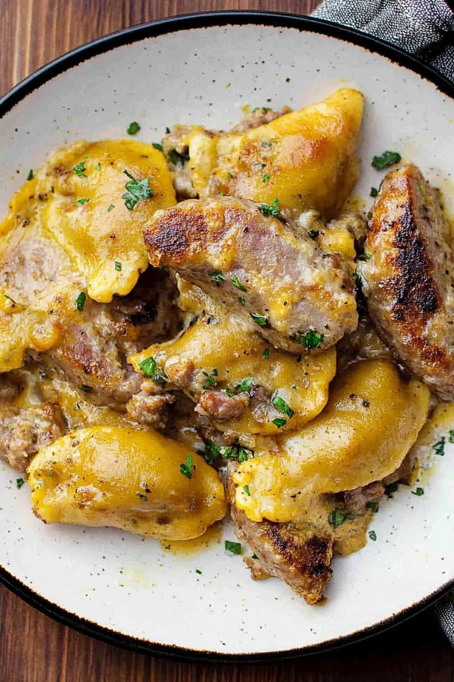 Sausage and Pierogi Skillet Dinner