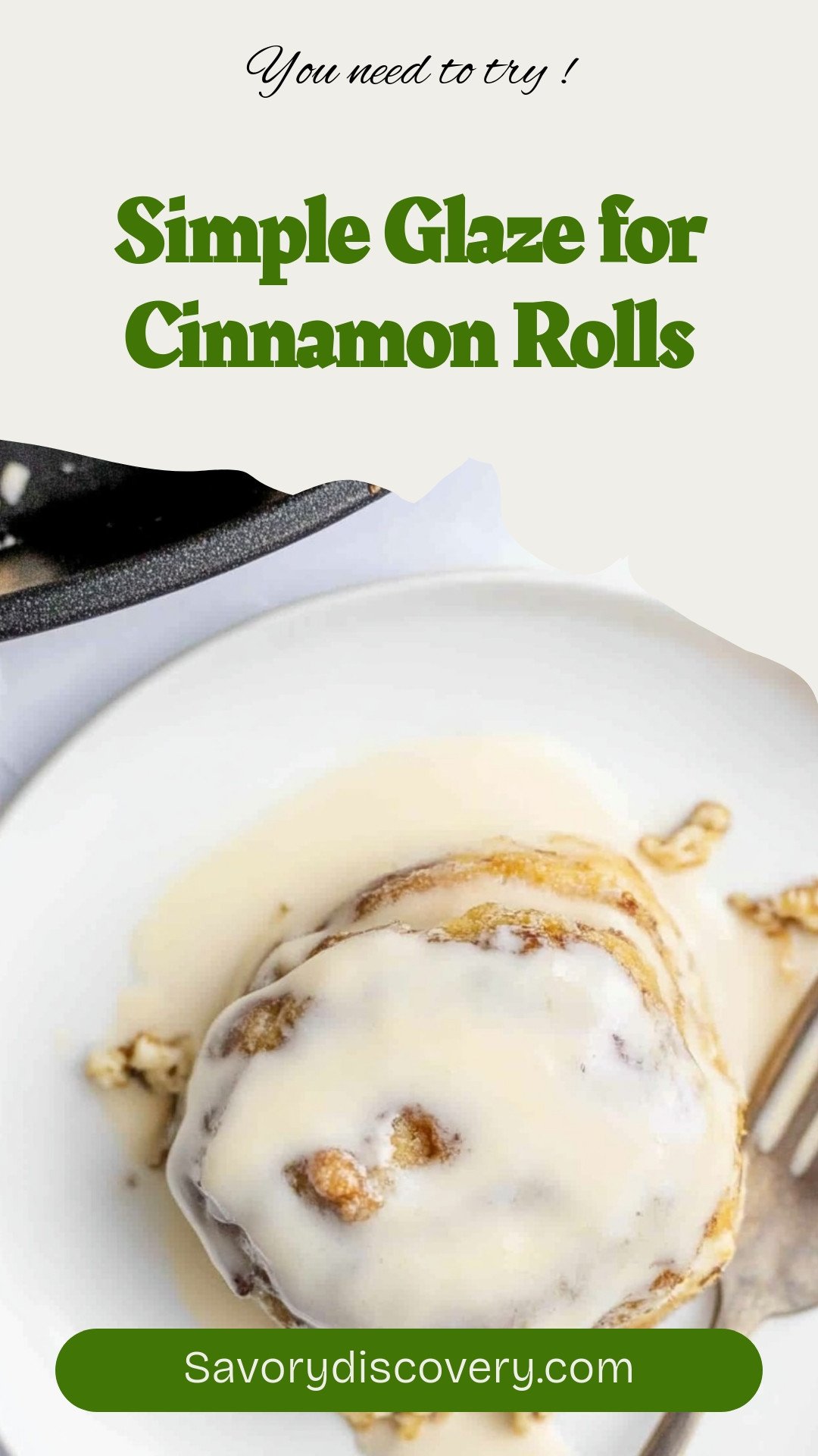 Simple Glaze for Cinnamon Rolls