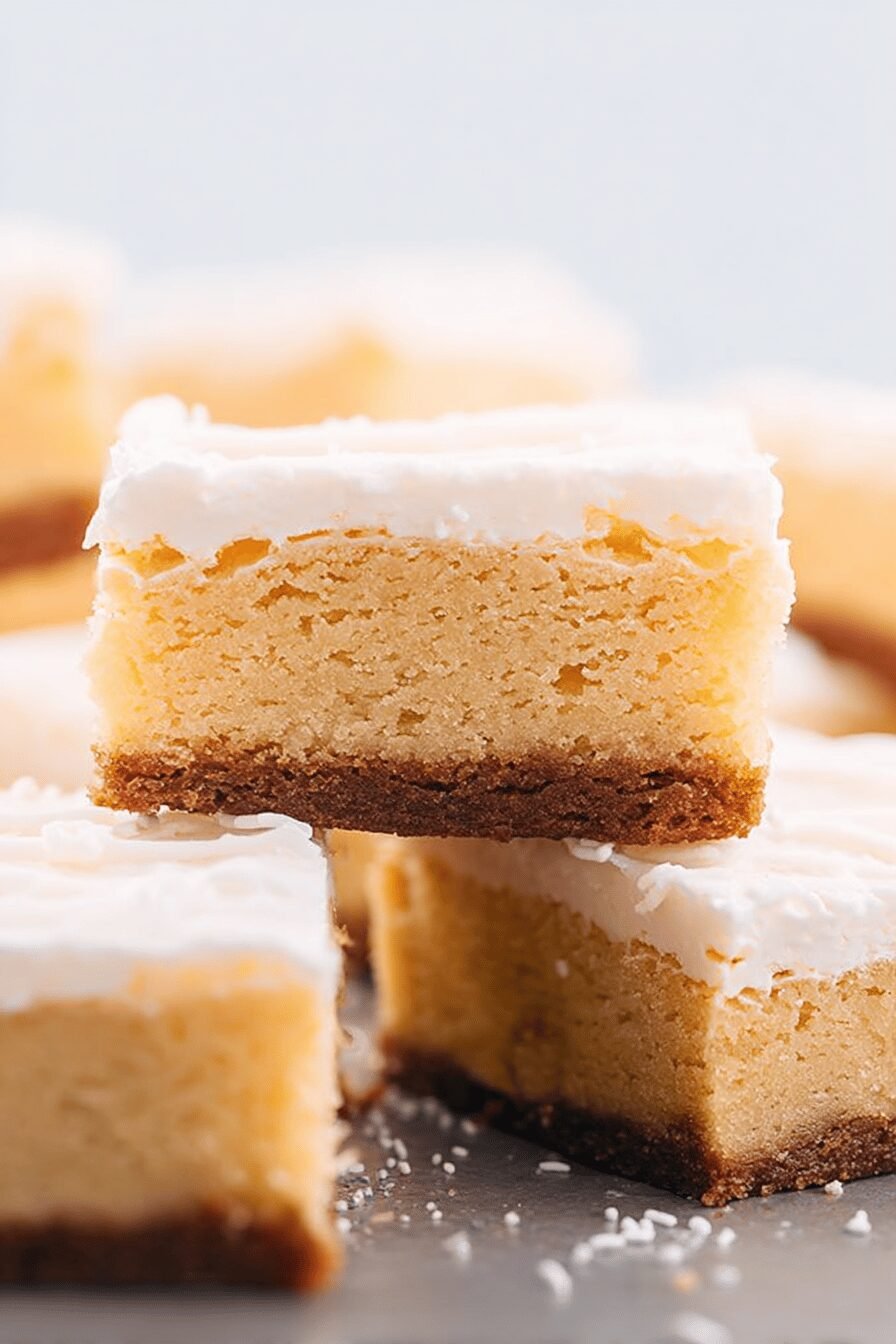 Soft Chewy Vanilla Brownies with White Chocolate