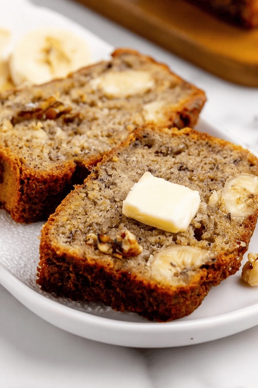 Soft Sweet Golden Air Fryer Banana Bread