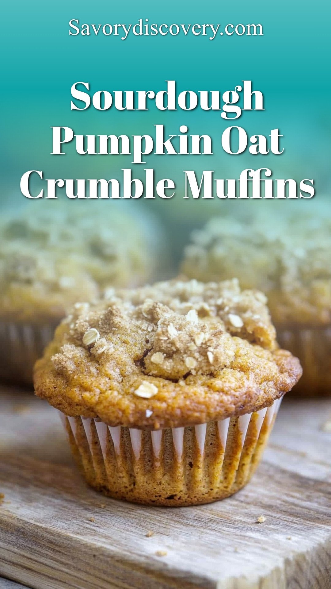 Sourdough Pumpkin Oat Crumble Muffins