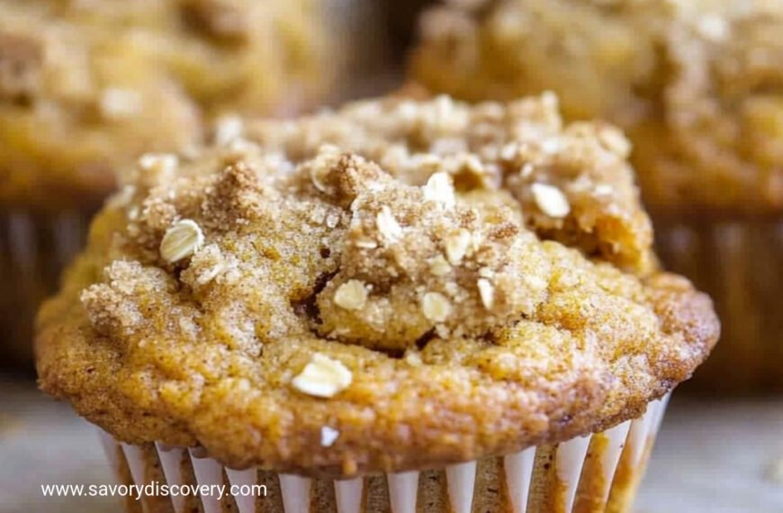 Sourdough Pumpkin Oat Crumble Muffins