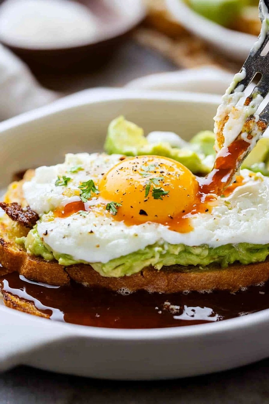Spicy Avocado Hash Brown Toast
