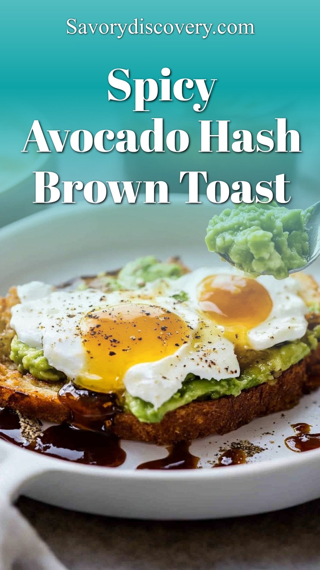 Spicy Avocado Hash Brown Toast