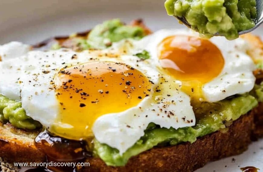 Spicy Avocado Hash Brown Toast