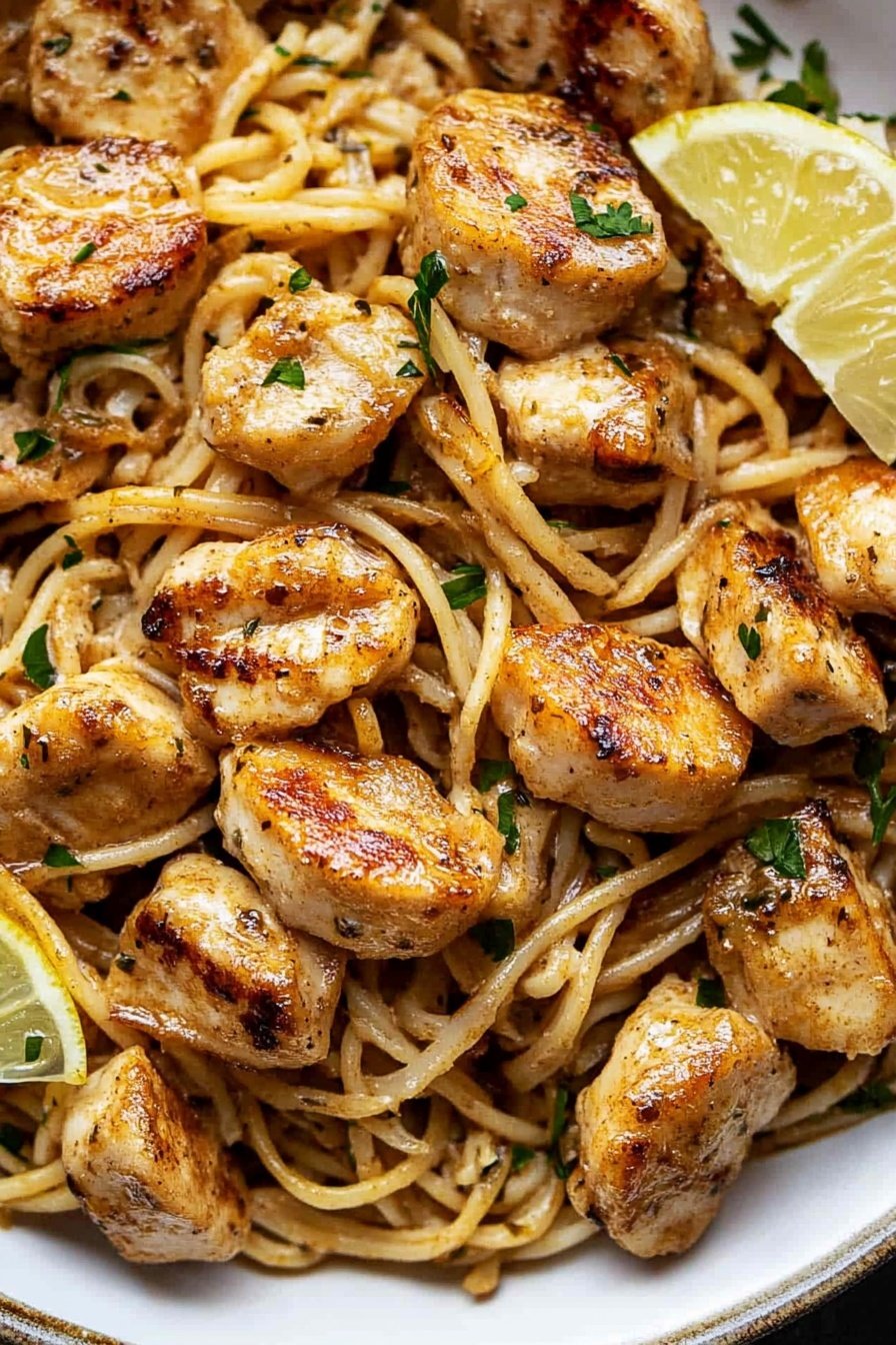 Spicy Garlic Butter Chicken Pasta