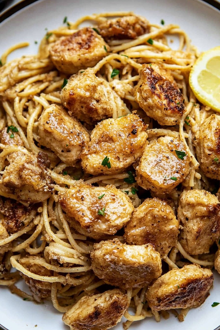 Spicy Garlic Butter Chicken Pasta