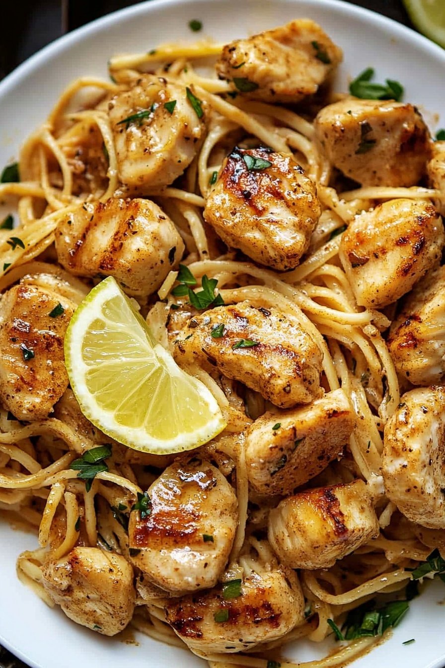 Spicy Garlic Butter Chicken Pasta