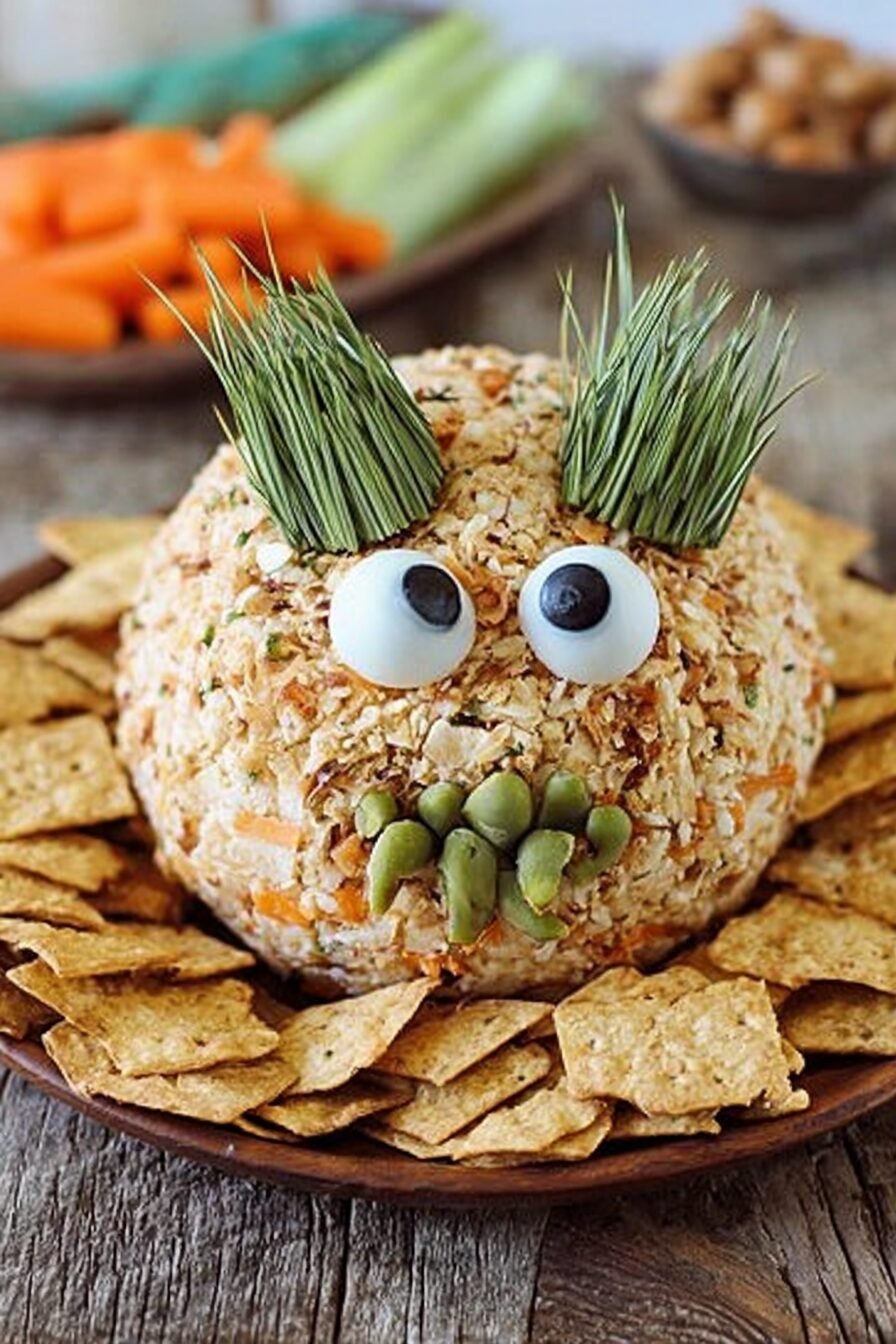 Spooky Halloween Goblin Cheese Ball