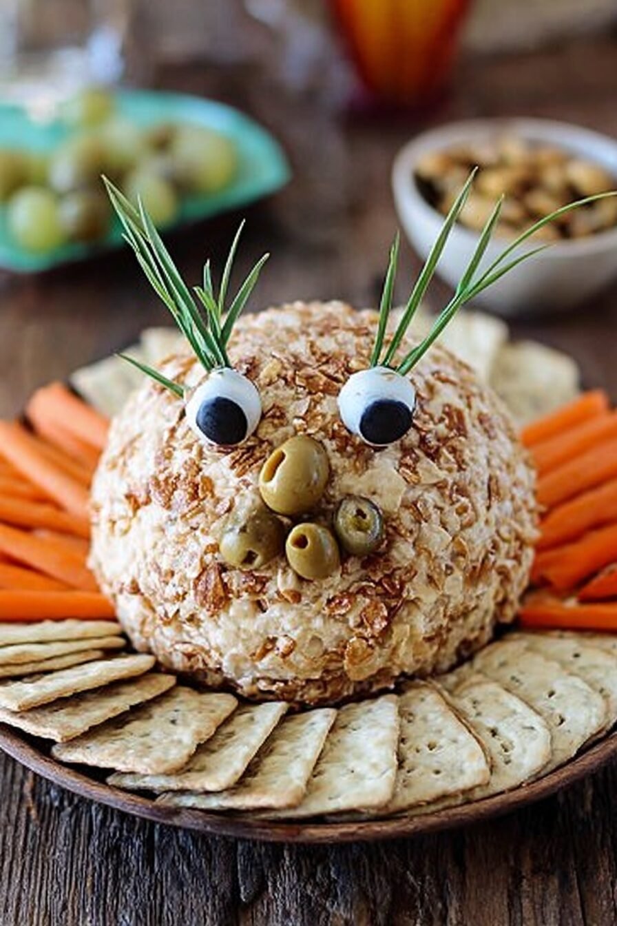 Spooky Halloween Goblin Cheese Ball