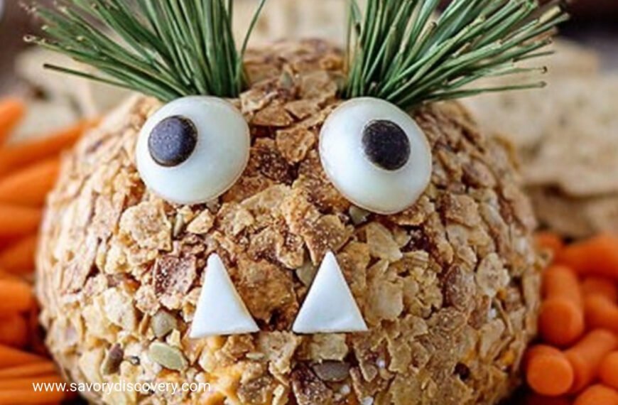 Spooky Halloween Goblin Cheese Ball