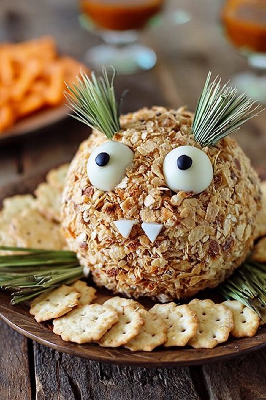Spooky Halloween Goblin Cheese Ball