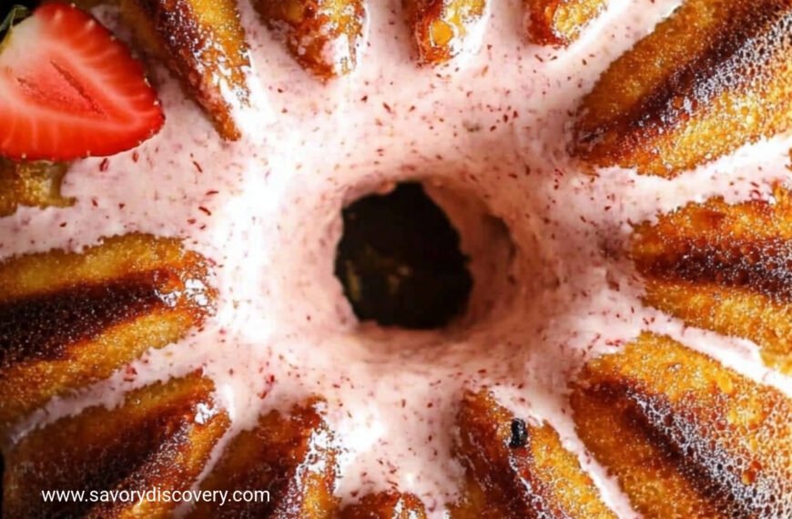 Strawberry Jam Swirled Pound Cake