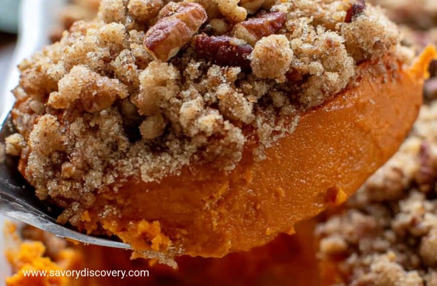 Sweet Potato Casserole with Pecan Streusel
