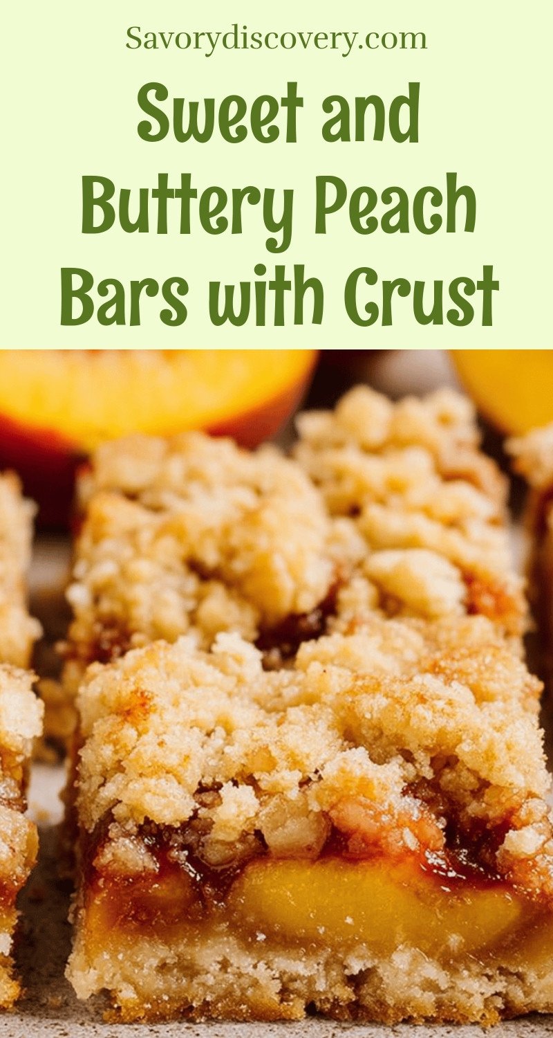 Sweet and Buttery Peach Bars with Crust