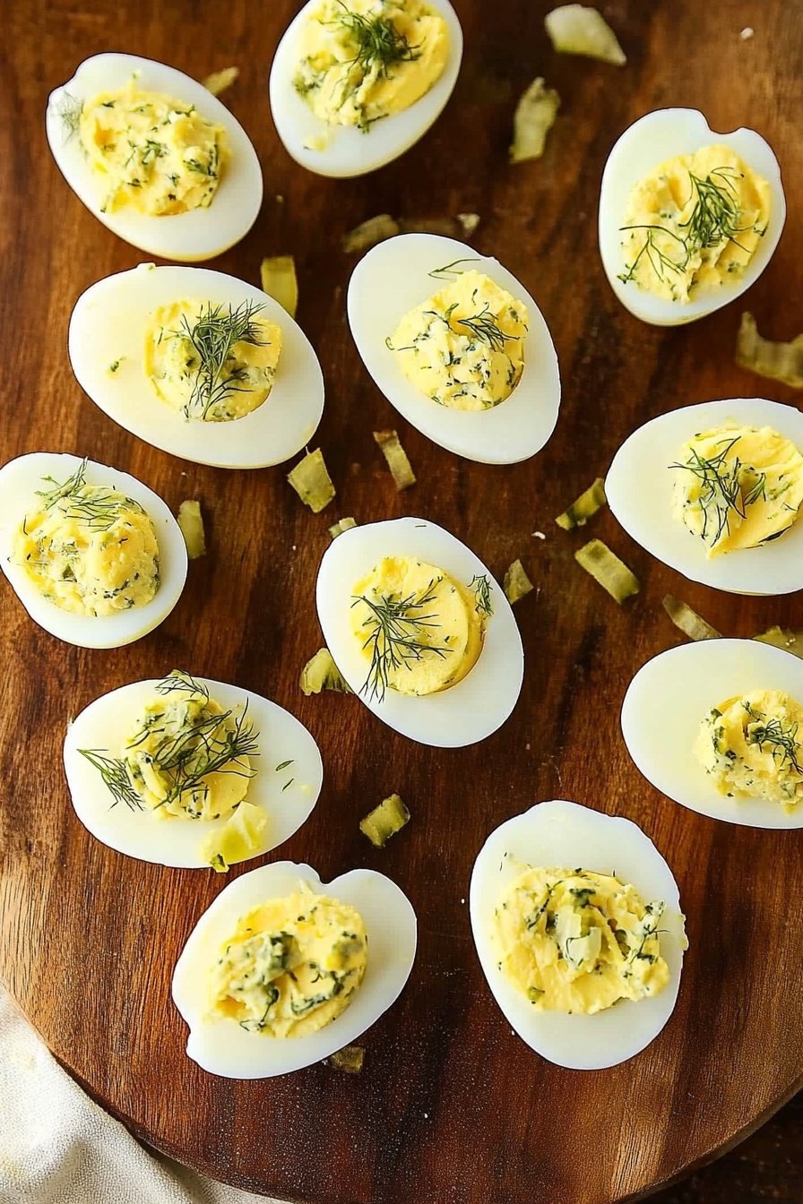 Tangy Dill Pickle Egg Appetizers
