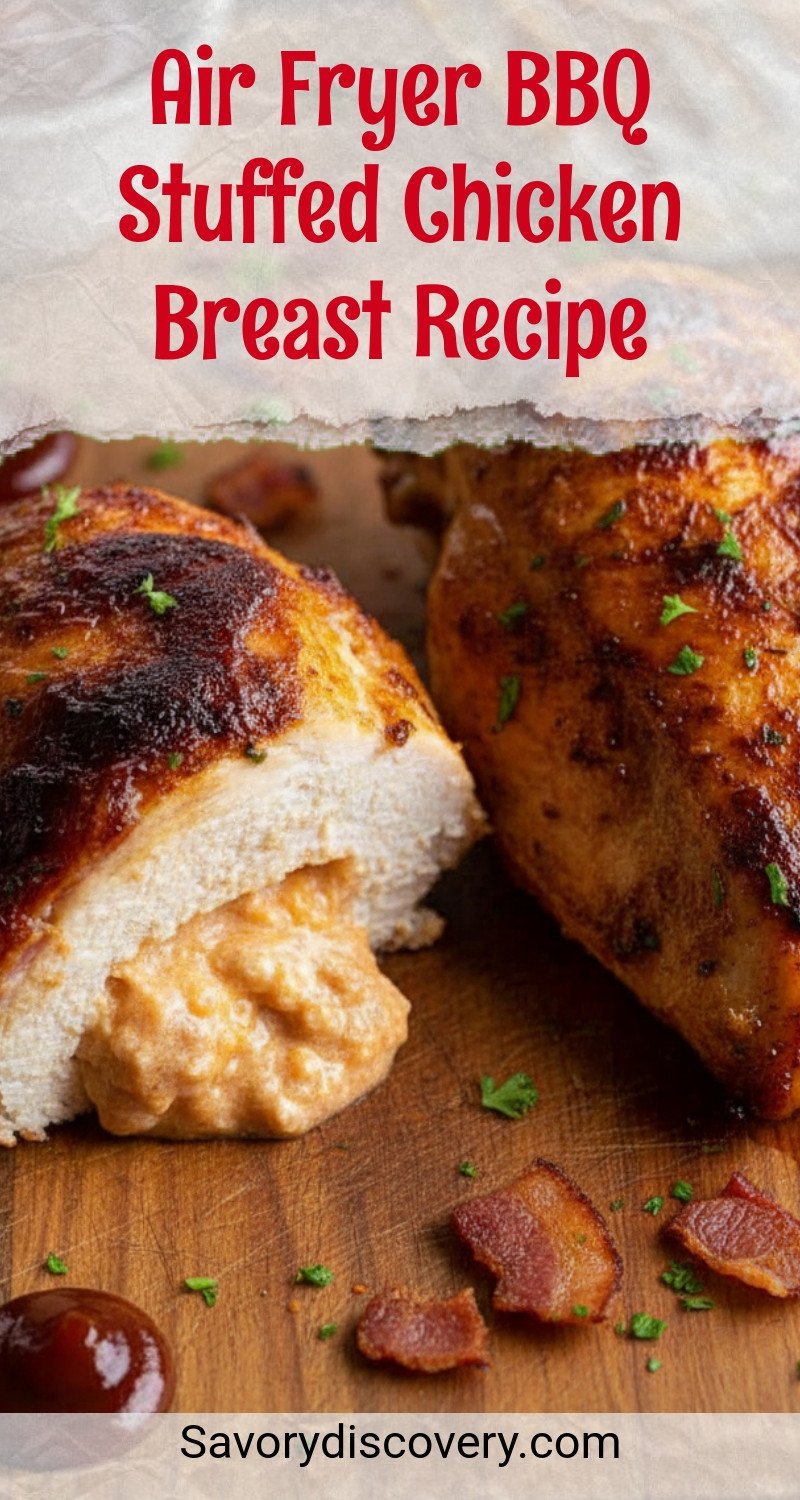 Air Fryer BBQ Stuffed Chicken Breast Recipe