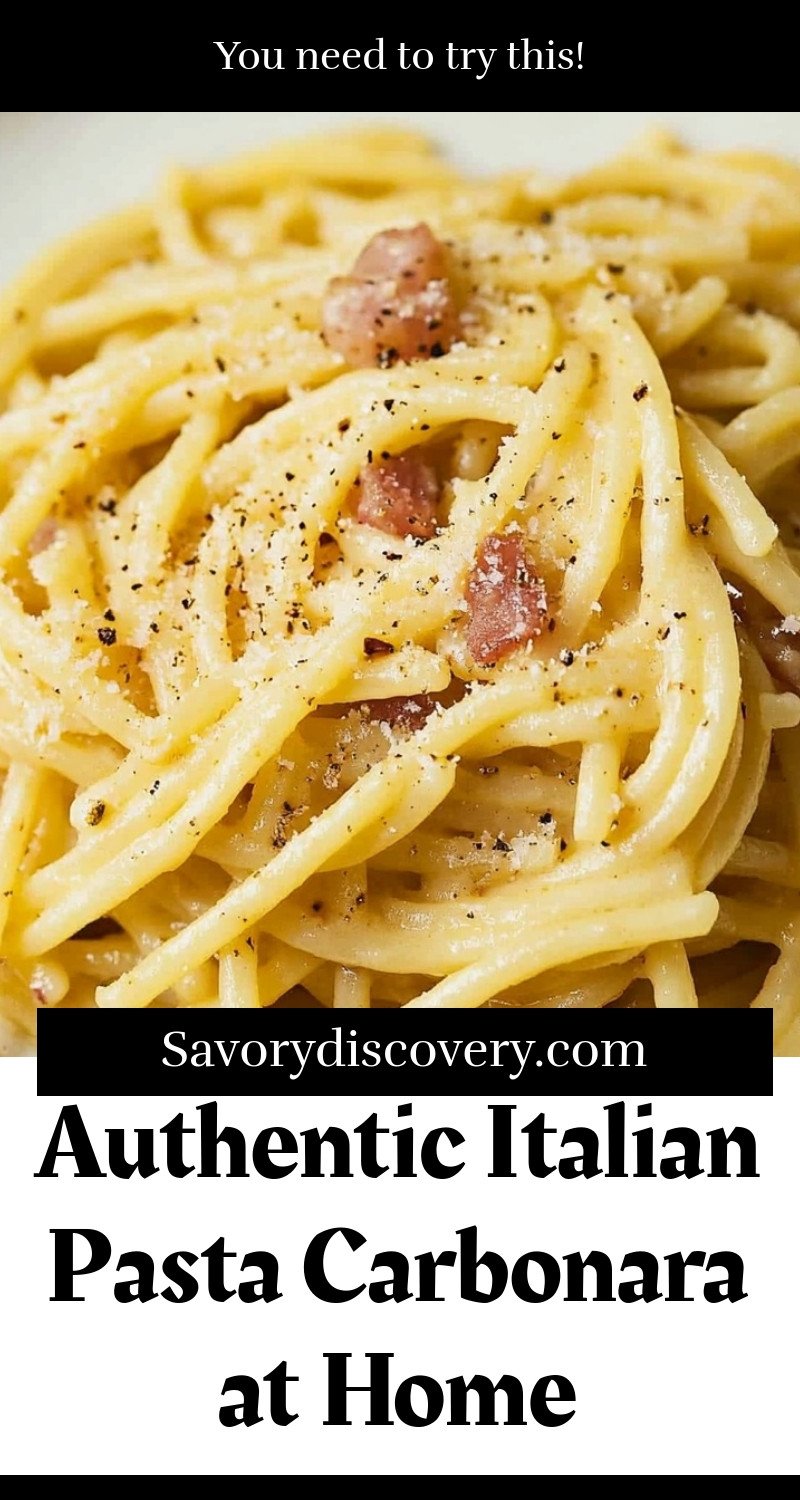 Authentic Italian Pasta Carbonara at Home