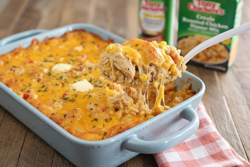 Cheesy Chicken and Rice Bake Recipe – Savory Discovery