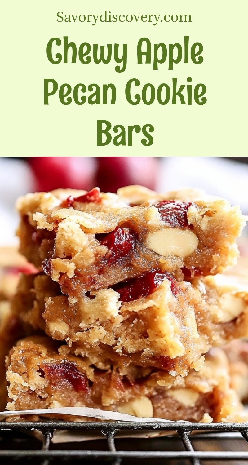 Chewy Apple Pecan Cookie Bars