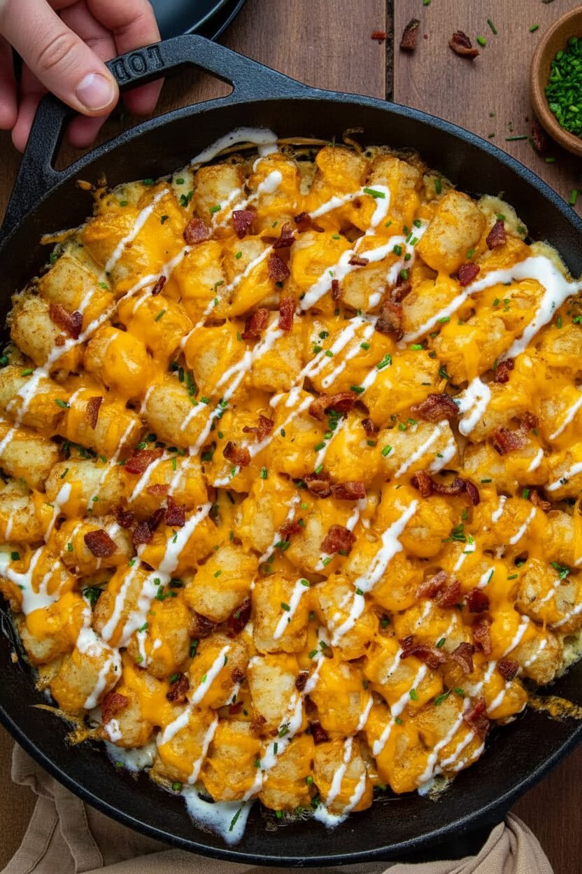 Chicken Bacon Ranch Tater Tot Casserole Recipe