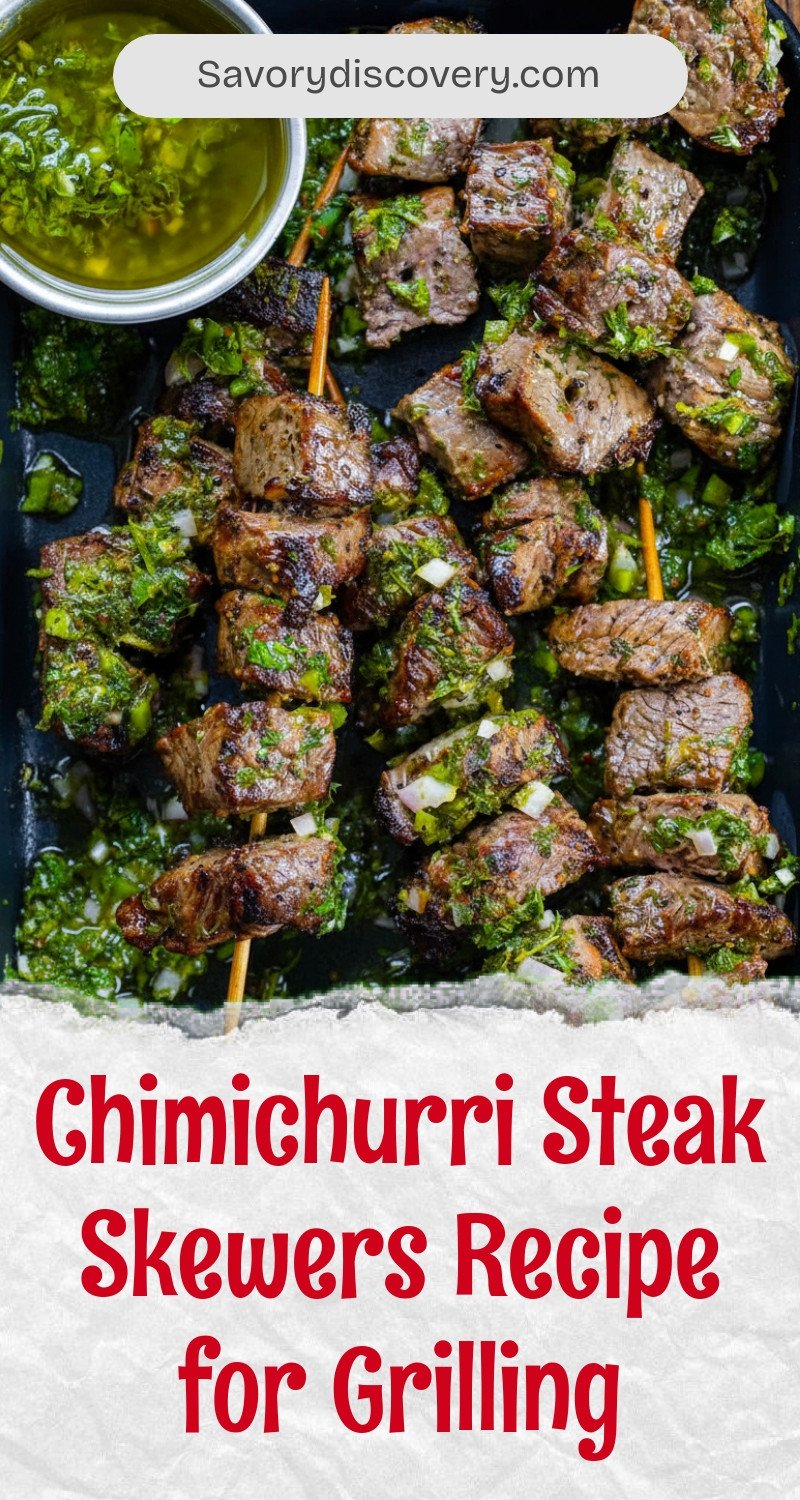 Chimichurri Steak Skewers Recipe for Grilling