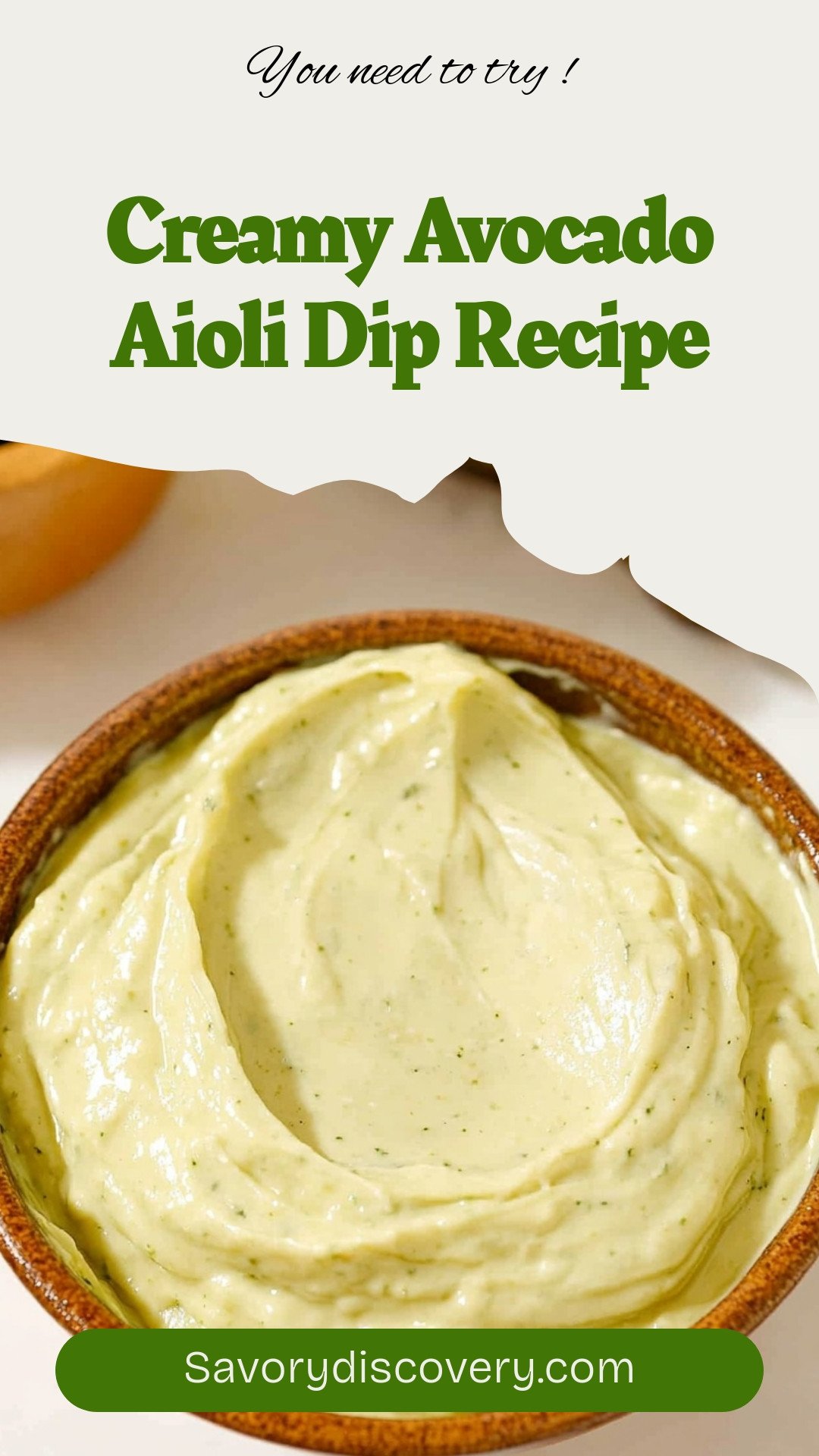 Creamy Avocado Aioli Dip Recipe