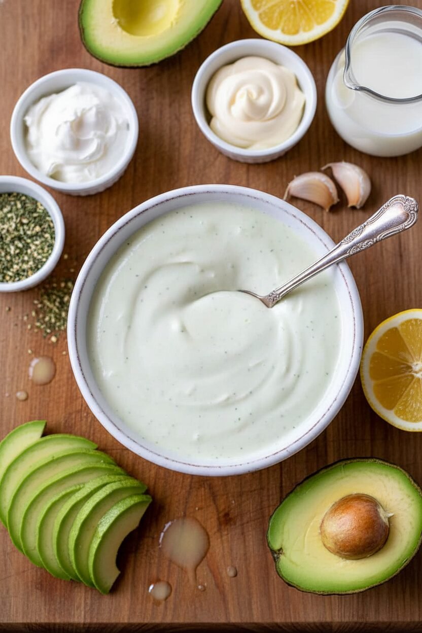 Creamy Avocado Ranch Dressing Recipe